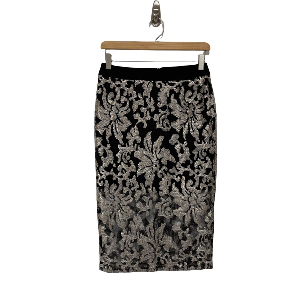 J.O.A- Metallic Floral Lace Skirt Size Small.